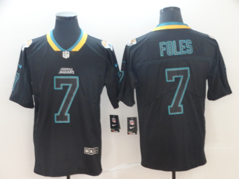 Men's Jacksonville Jaguars #7 Nick Foles Black Jersey